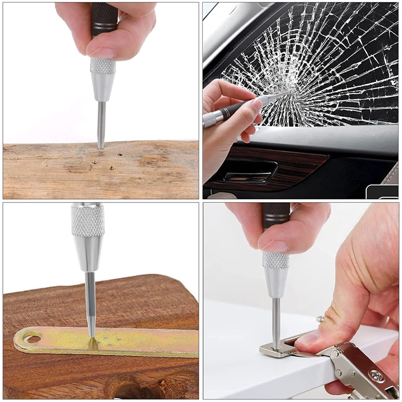 Punzón central automático, taladro de Metal General para carpintería, herramientas manuales de punzón automático con resorte ajustable para Metal y madera