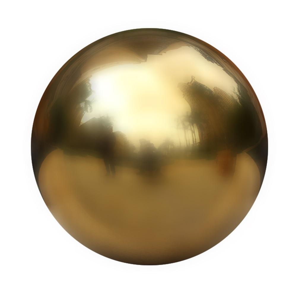 Bola hueca de titanio de acero inoxidable sin costura 201 para decoración de hogar y jardín Esfera de bola de espejo 5: 58mm
