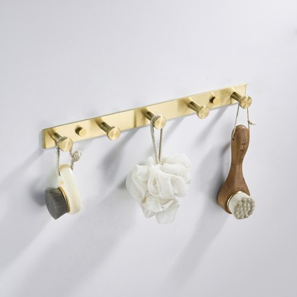 Badezimmer Zubehör Set Gebürstet Gold Bad Regal, Handtuch Rack, Handtuch Aufhänger Papier halter, wc Pinsel Halter Bad Hardware Sets: 5 hooks