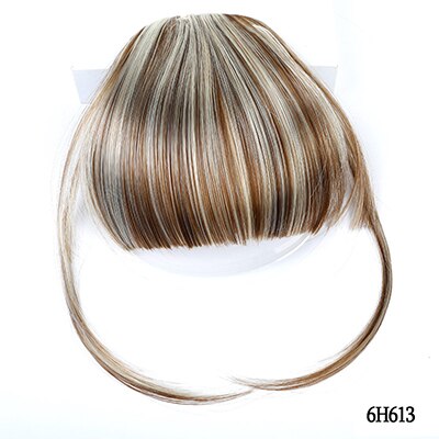 Aosi paryk pandehår clip in hair extensions front pæn pande pandehår i ét stykke lige hår med højtemperatur syntetisk fiber hår: #14