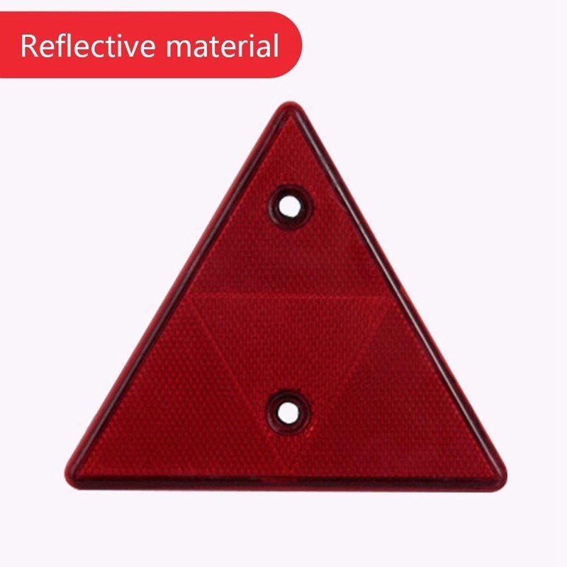 4 Pcs Reflective Car Stickers, Triangular Reflector Stickers Stop Warning Sign