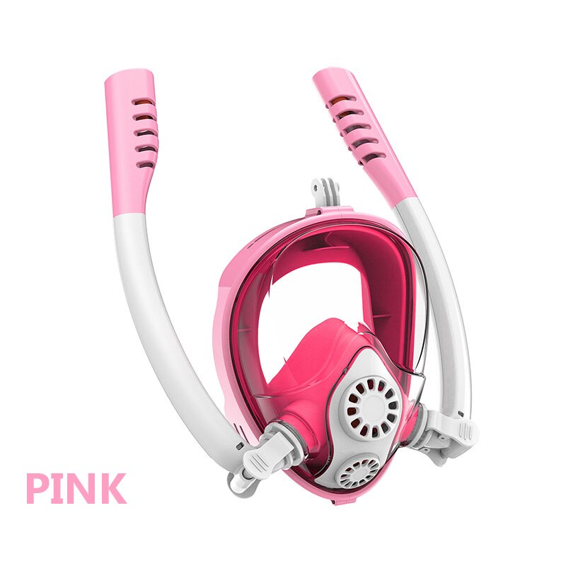 Hjkb schwimmmaske für erwachsene (männer, frauen) mit doppelatemschlauch, silikon, komplett trocken, schnorchelmaske für freundlicher, taucherbrille, ausrügestochen: Art -02 / S/m