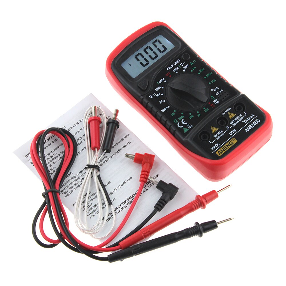 AN8205C Thermometrie Digital-Multimeter Voltmeter Amperemeter AC DC OHM Volt Tester Test Temperatur Gauge Meter Test