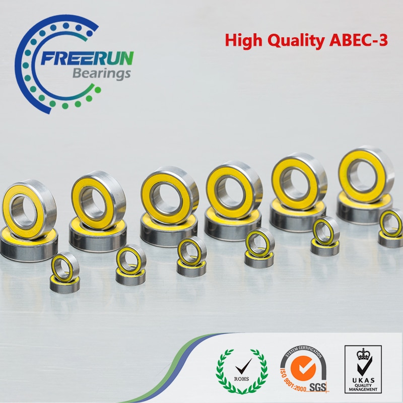 Mugen-KIT de rodamiento de bolas MBX8/MBX8Eco, 24 unidades, sellado de goma métrica amarilla