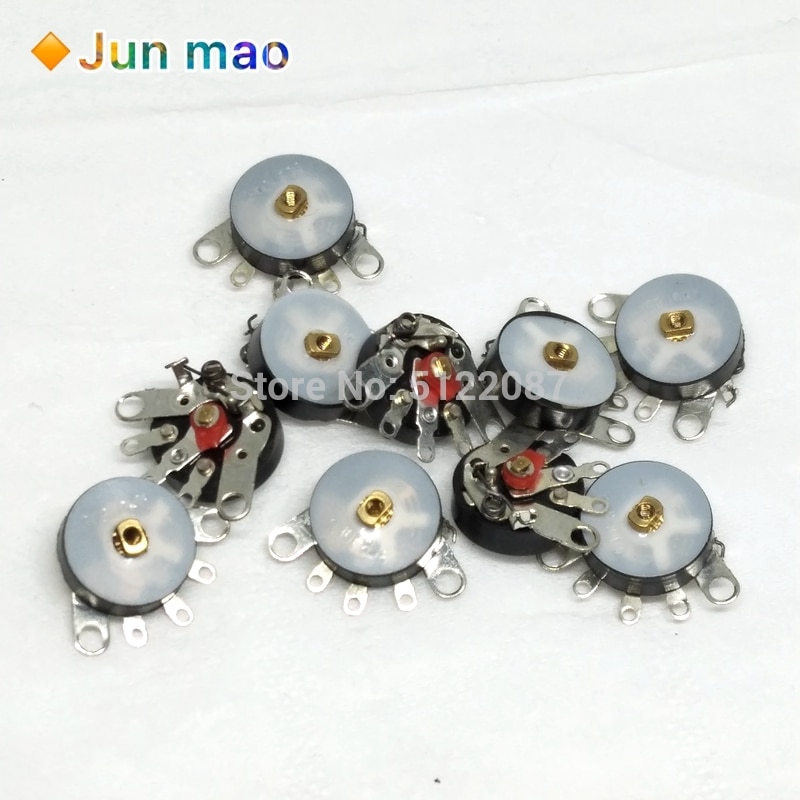 10PCS/LOT Straight Angle Radio Potentiometer RV12MM B503 B103 B50K B10K Power Amplifier Volume Potentiometer With Switch RV12 mm