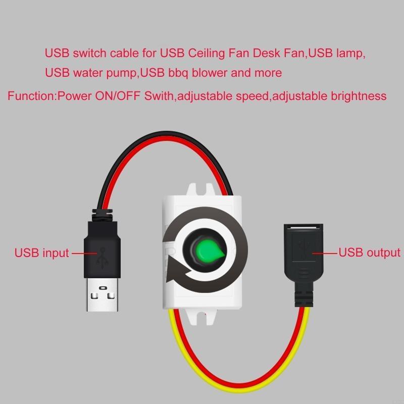 K32C USB Adjustable Switches Controller Connector For LED Strip Lights USB Fan