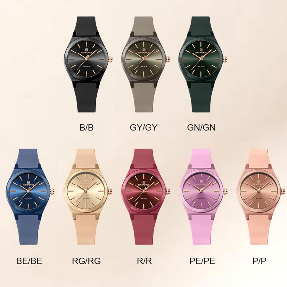 NAVIFORCE 2025 Vrouwen Mode Horloges Quartz Horloge Sport Siliconen Band Dames Horloges Eenvoudige Klok relogios feminino