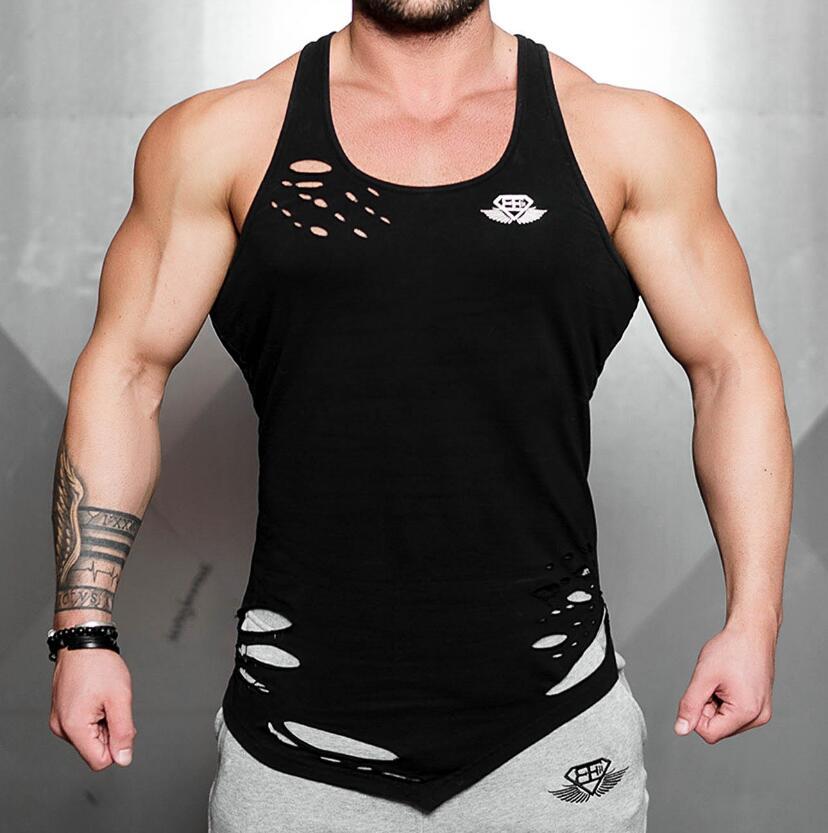 Siteweie workout gym herr linne hålväst muskelskjortor ärmlösa sportkläder skjorta stringer bodybuilding bomull fitness  l364: Svart / M