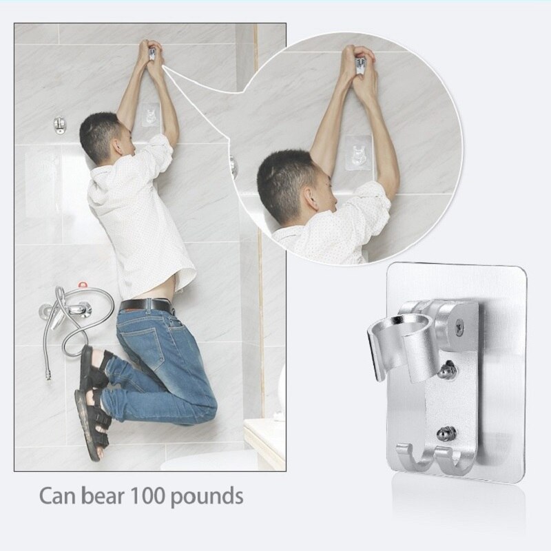 Punch-Free Shower Head Bracket Movable Bracket Adjustable Bathroom Bracket Wall-Mounted Shower Bracket Bathroom Accessories Hook