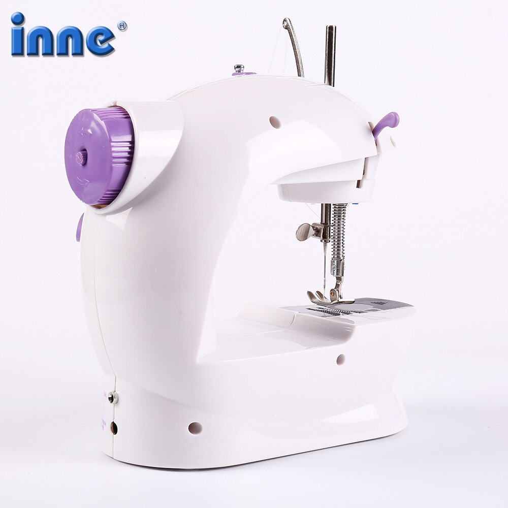 Mini pedal para máquina de costura, portátil, com luz noturna, cortador de linha reta e enrolamento automático