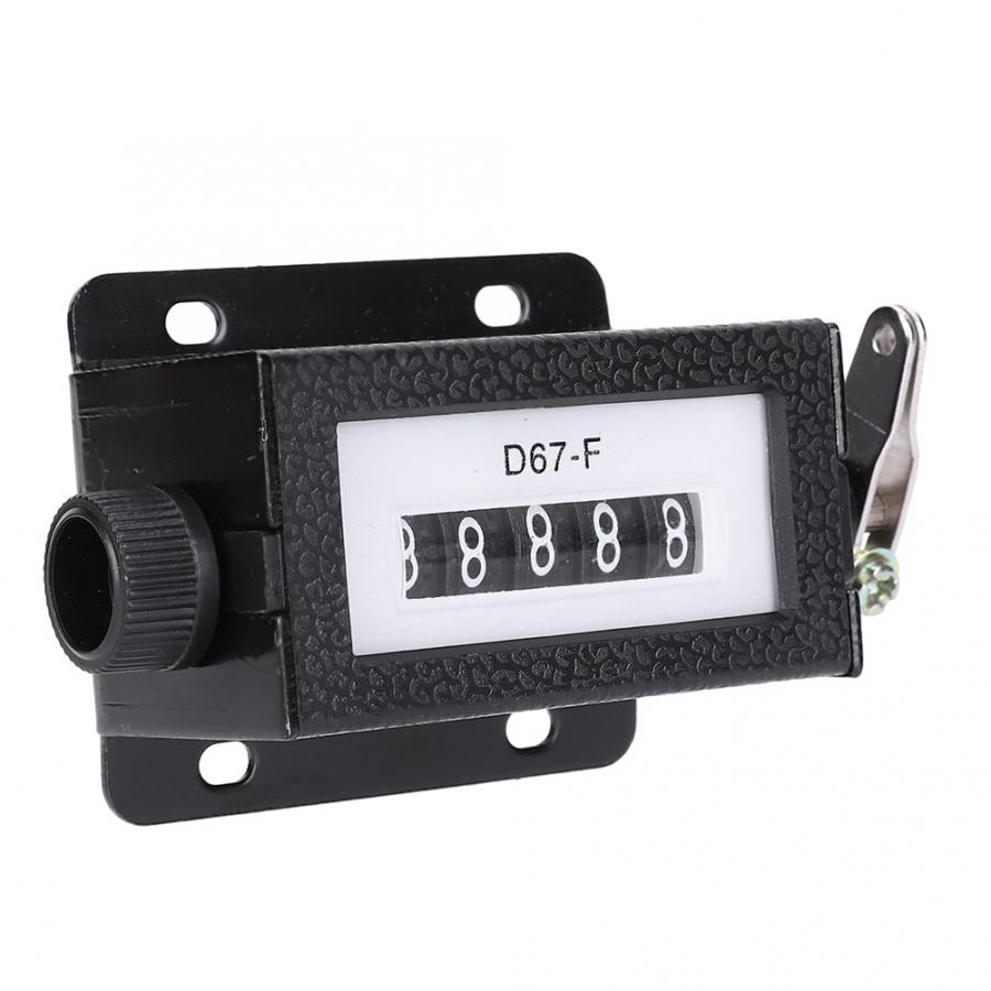 5 Digit Pull Count Counter Mechanical Resettable Counter Rotary Knob with Spring Black Manual Counter 0-99999
