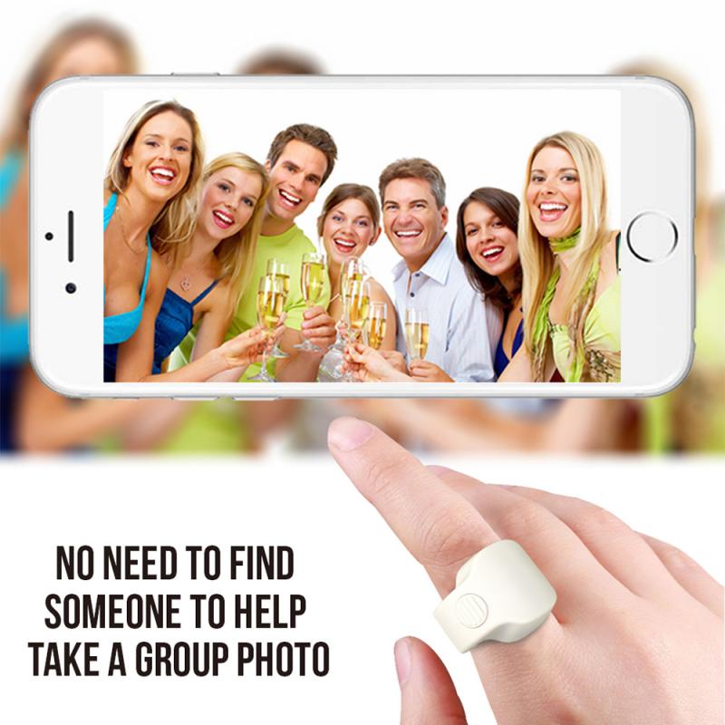 Einstellbare Tragbare Geräte Clever Finger Ring Telefon Bluetooth Fernbedienung Foto Empfindliche Reaktion Selfie Telefon Zubehör