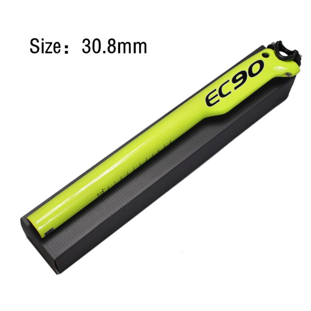 Tija de sillín ec90 con cuentagotas, canoa, tija de carbono para mtb, tige de selle reggisella, tija de asiento de carbono, 27,2/30,8/31,6x350/400mm, novedad: green 30.8mm