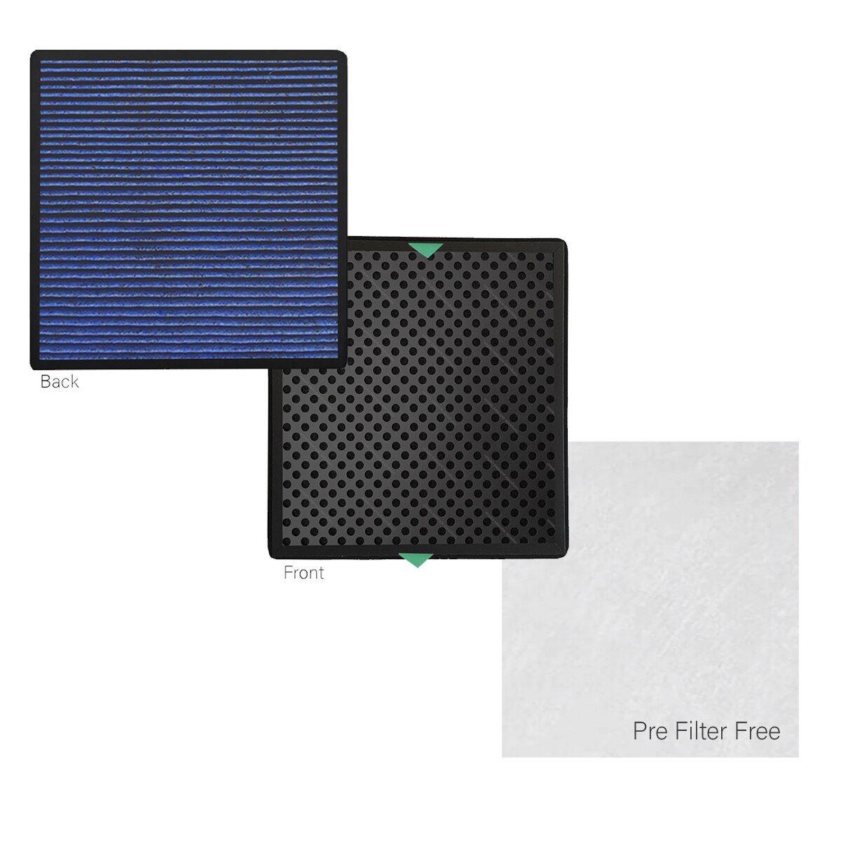 Daikin MCK55S(T) і ACK55S(T) luftreiniger Kompatibel Hepa Kohlenstoff Kombiniert KAFP080B4 Filter + Vor Filter: Apetite Silber- Ion Hepa Karbon Filter