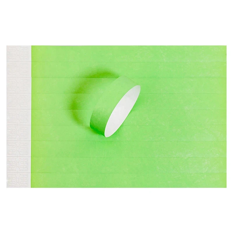 DUBAND 1000 Pcs No Logo Paper 3/4 Inch Wristbands for Event, Sport Wristband, Tyvek ID Festival Paper Bracelet: Imitation Rhodium Plated