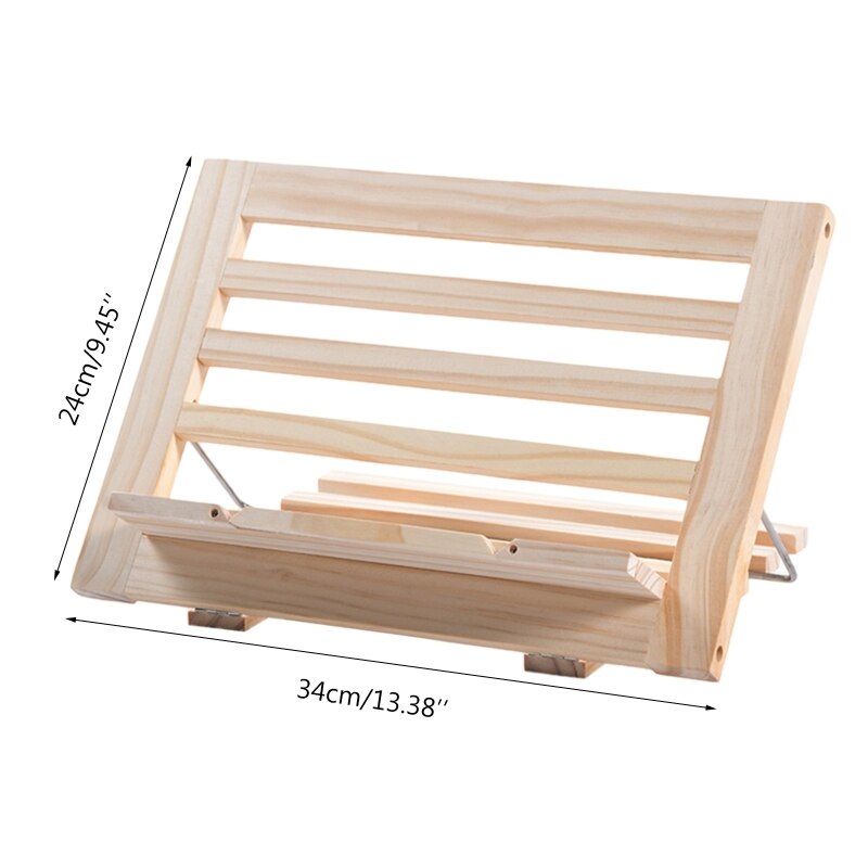 Cook Book Stand Verstelbare Leesboek Recept Houder Lade Met Pagina Papier Clips G88D