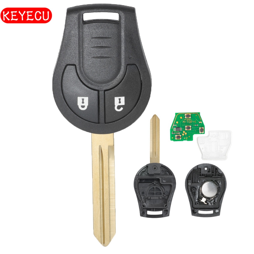 Keyecu Replacement Car Remote Key Fob 2 Button 433MHz ID46 for Nissan Micra MK14 , FCC ID: CWTWB1U761