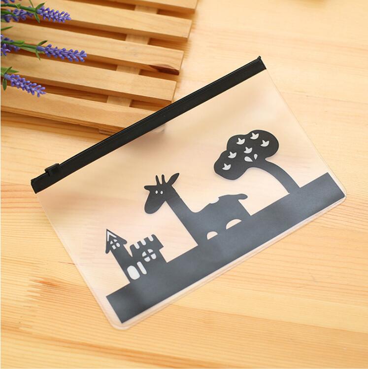 Cute Square pencil case girls Kawaii Pu Leather Pen Bag Stationery Pouch Office School Supplies cosmetic holder Zakka escolar: E