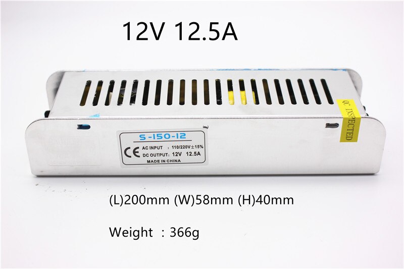 3/5/10//15/30A LED Voeding DC12V 36 W 60 W 120 W 150 W 180 W 200 W 240 W 360 W LED Driver Power Adapter LED Verlichting Transformers: 150W