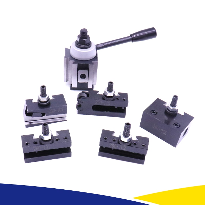 1PCS 250-101 102 104 107 110 Piston Quick Change Toolpost Boring Turning Holder Tool for 12" CNC Metal Lathe lathe tool