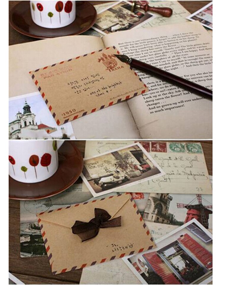 10 blätter Neue Mini Umschlag Postkarte knapp Stationäbetreffend Lagerung Papier Jahrgang