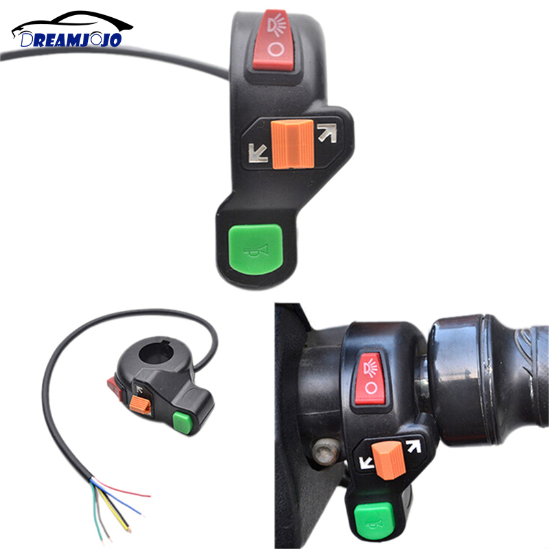 Moto scooter 7/8 "manubrio avvisatore acustico indicatori di direzione interruttore controllore luci