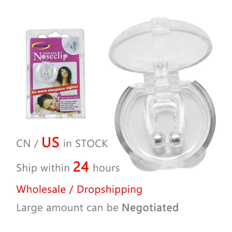 Magnetische Anti Snurken Neus Ademen Snore Stopper Antisnoring Apparaat Silicone Nose Clip Sleep Noise Guard Slapen Aid Apneu