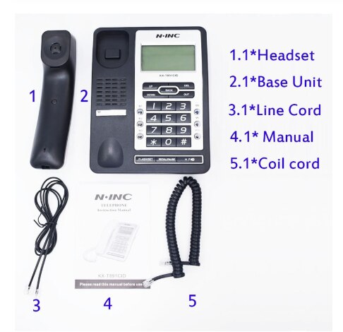 Kantoor thuis telefoon beller-id handsfree bellen vaste telefoon vaste lijn zwart dtmf/fsk telefoon zonder batterij groen scherm vaste lijn