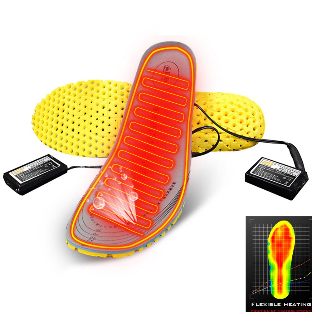 Plantillas térmicas para botas de Moto, zapatos térmicos con calefacción eléctrica para invierno, con batería USB, mantiene el calor