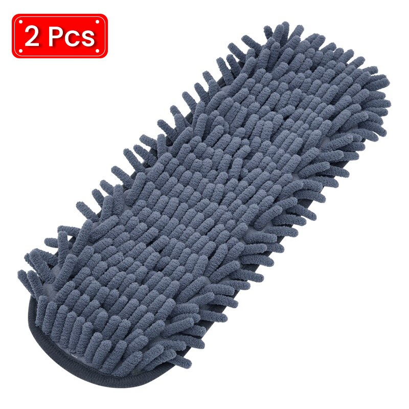 Baseus Car Adjustable Washing Mop Detachable Wash Brush Cleaning Mop For Car Home Cleaning Auto Detailing Brush Tool Accessories: 2pcs Mop Pad