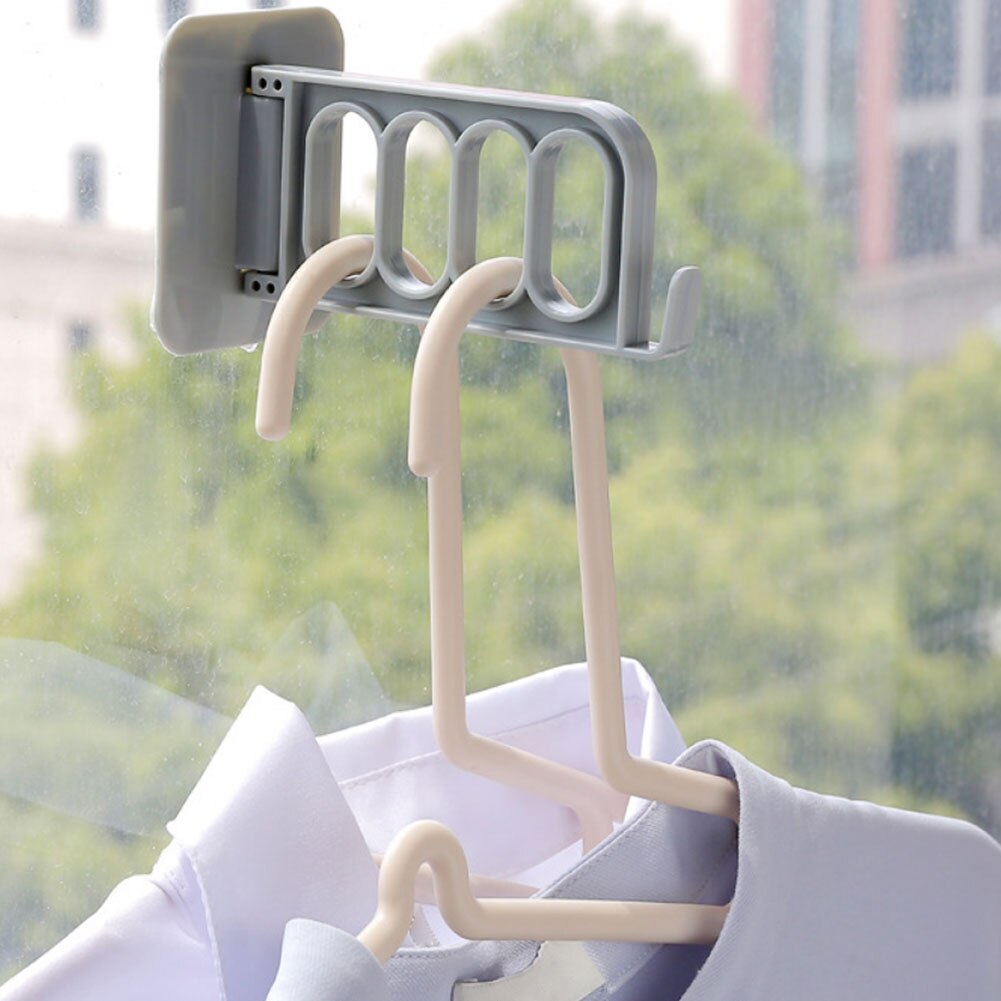 Drying Rack Balcony Clothes Drying Rack Wall Mounted Clothes Drying Rack Bathroom Drying Rack Indoor Space Saving 4 Holes