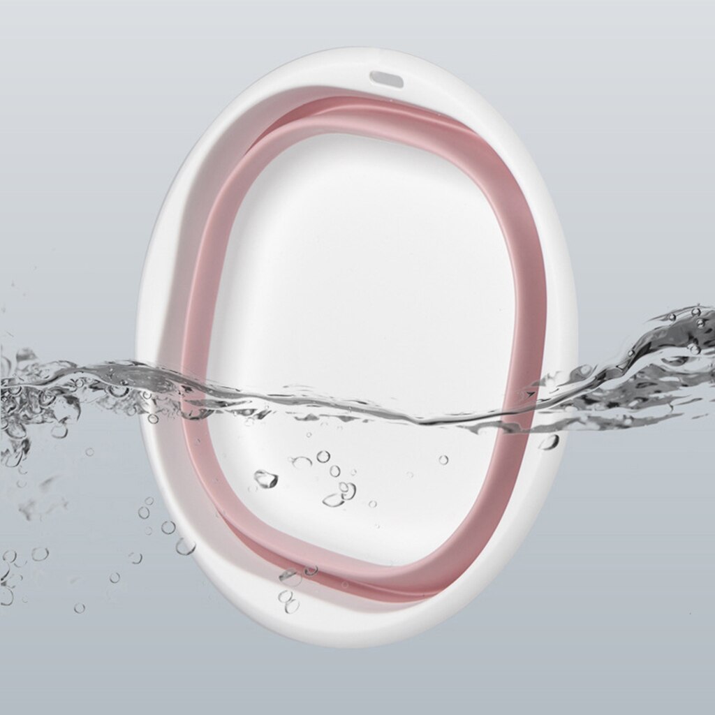 Collapsible Washing Basin Tub Foldable Washbasin Dish Tub Multi-Purpose for Camping Laundry Kitchen Indoor Outdoor Accessories: Pink M