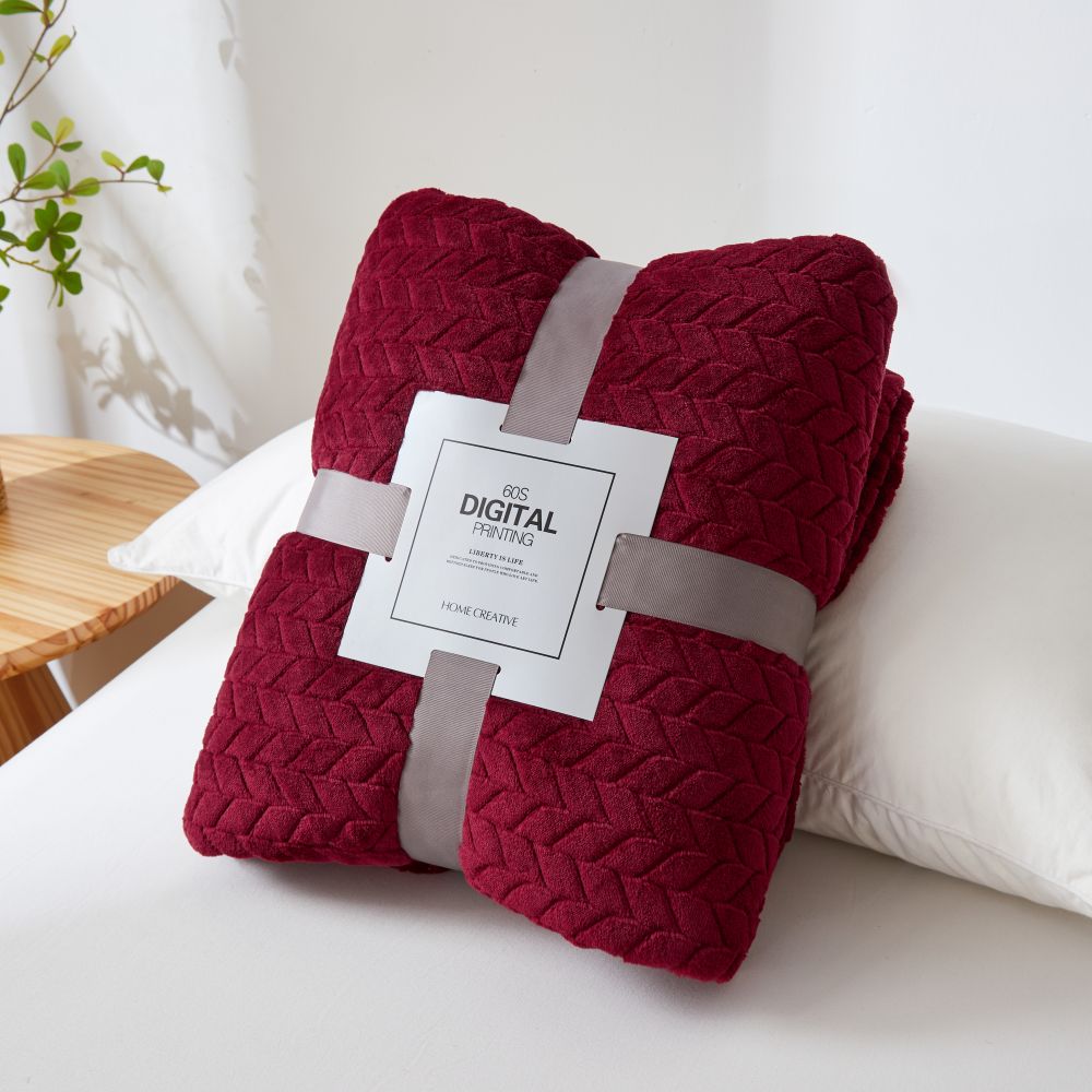 Solid Color Flannel Blanket Bedspread for Air-Condition Room with Machine Washable Faux Fur Sofa Cover Soft Plaid Blankets