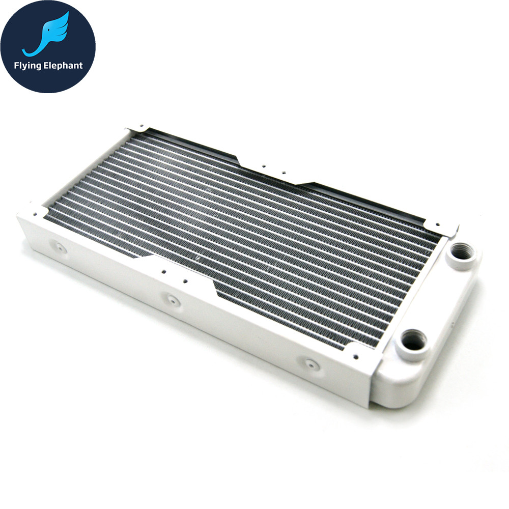G1/4'' Thread White Full Aluminum 120mm 240mm 360mm Water Cooling Radiator Liquid Water Row For computer Chip CPU GPU VGA RAM: 240