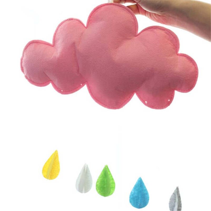 Manual Moon Rainbow Cloud With Raindrop Stars Kids Baby Room Nursery Wall Decal Stickers Home Art Decor M0229: B