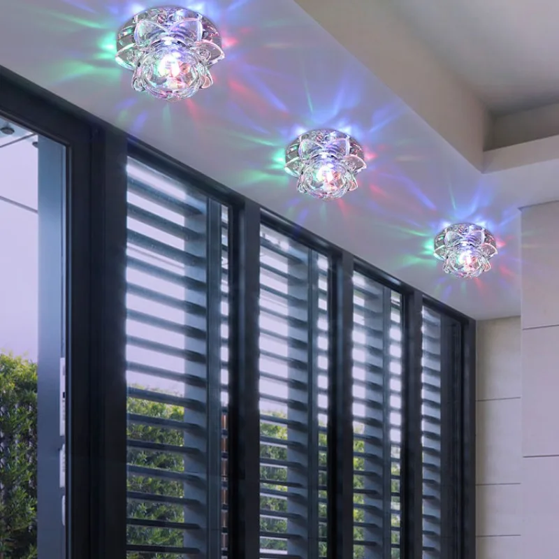 Kristall Strahler LED Deckenleuchte Eingebettet Wohnzimmer Downlight Decke Gang Licht Korridor Licht