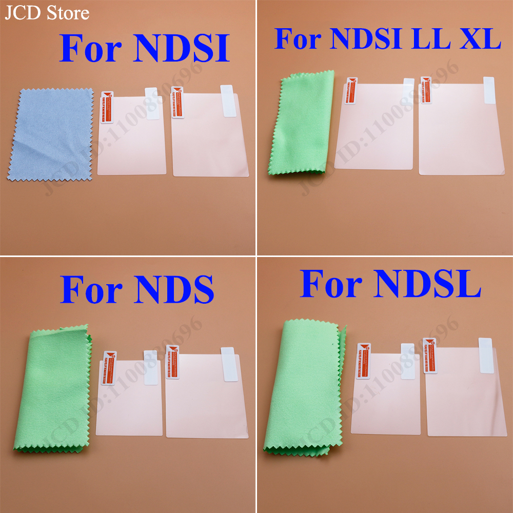 Obere untere transparente Schutzfolie für Nintend NDS DSi NDSi XL LL NDSL DS Lite LCD-Displayschutzfolie mit Verpackung