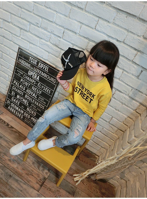 Jongens &amp; Meisjes Ripped Jeans Lente Zomer Herfst Stijl Trend Denim Broek Voor Kids Kinderen Distrressed Gat Broek