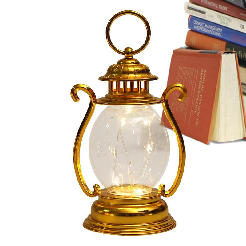 Outdoor Lantaarn Retro Decoratieve Hangende Lantaarn Batterij Werkende Rustieke Lantaarn Antieke Buitenlamp Voor Kamperen Wandelen