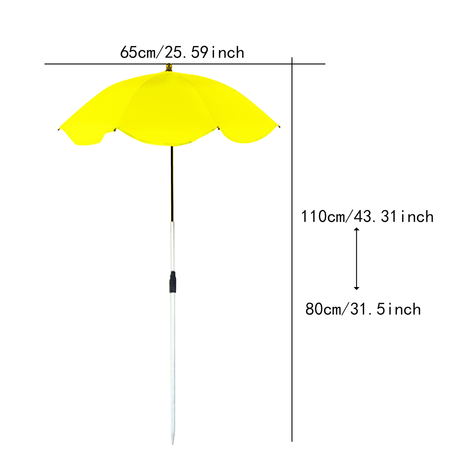 Outdoor Plant Umbrella Shade Cover Adjustable Height Canopy Telescopic for Garden Lawn Patio Flowers Potted Yard Reusable Decor: Yellow