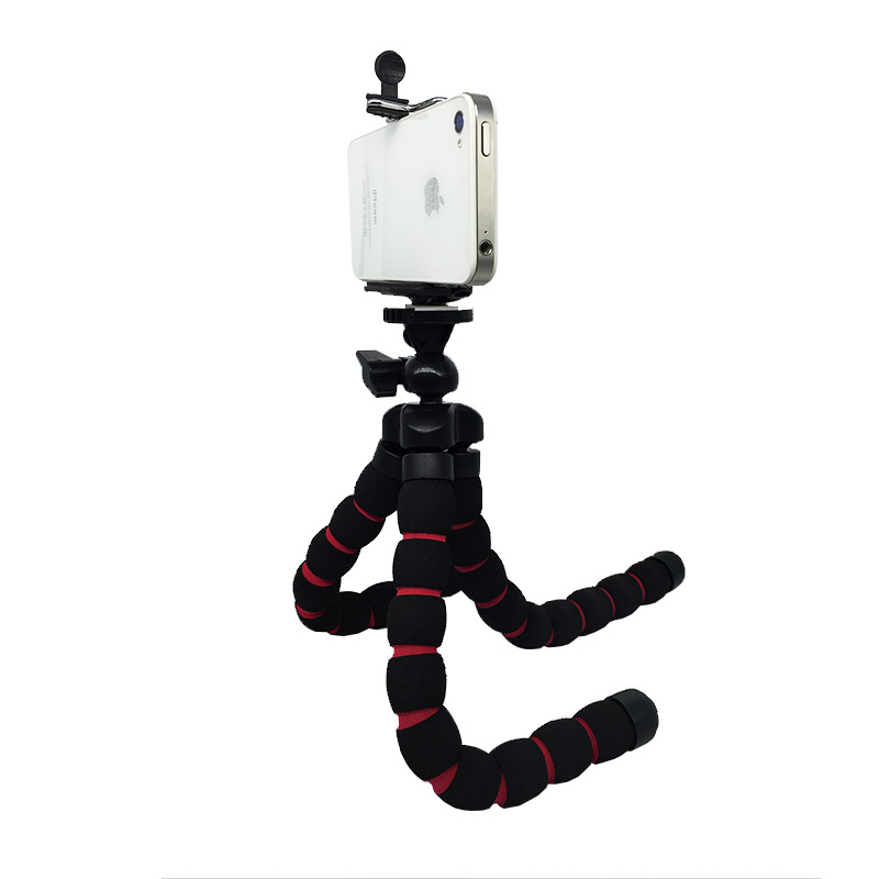 Tripod Portable Flexible Sponge Octopus Self Stick Stand S M L Mount + Phone Holder Tripode For Camera Gopro Canon Nikon DSLR