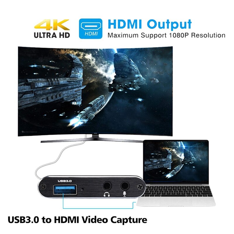 Hdmi video capture card 4k sn record usb 3.0 1080p 60 fps game capture device