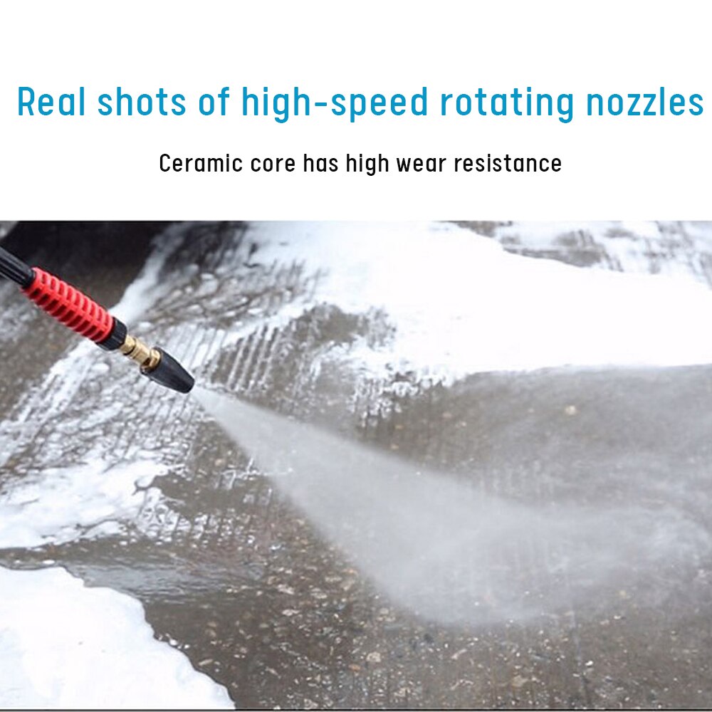 360 Degree Rotating Dirt Blaster Turbo Nozzle with 1/4"Quick Release Plug Connector for High Pressure Washer Car Cleaner Machine