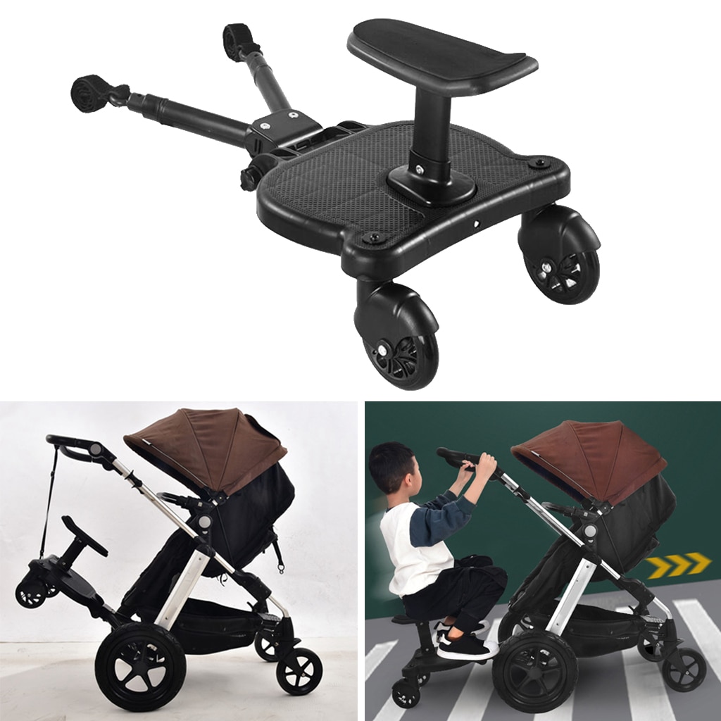 Carrinho de bebê organizador carrinho de bebê pedal adaptador gêmeos hitchhiker segunda criança reboque auxiliar crianças placa de pé scooter