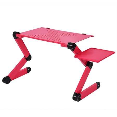 Móvil portátil mesa para sofá cama mesa plegable para Laptop Notebook escritorio cojín de ratón de la Oficina para el hogar escritorio de la computadora: Rojo