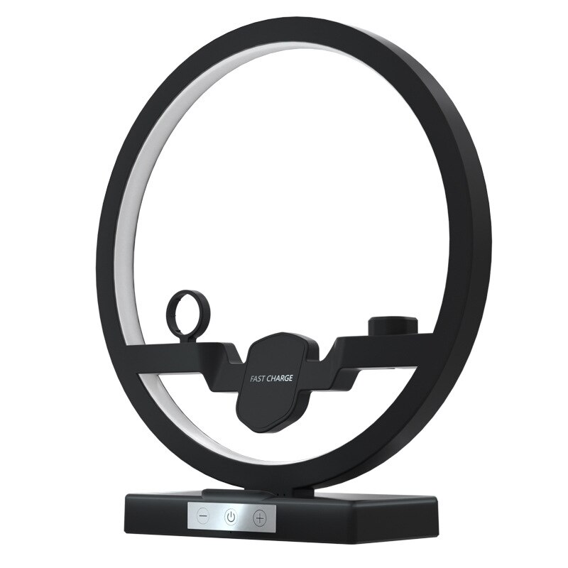Lampe de Table 3 en 1 avec chargeur sans fil pour iPhone, Station de charge pour Apple Watch 5 4 3, chargeur sans fil rapide pour Airpods