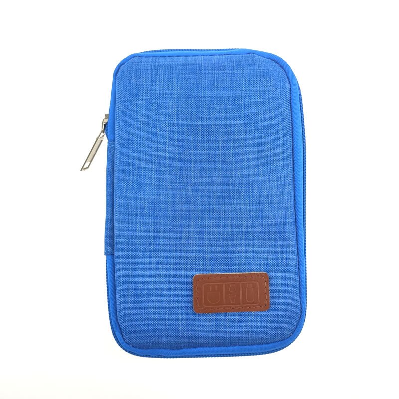 Travel Kit Kleine Mobiele Telefoon Geval Digitale Gadget Apparaat Usb-kabel Datakabel Organisator Reizen Ingebracht Zak Opbergtas: Blue