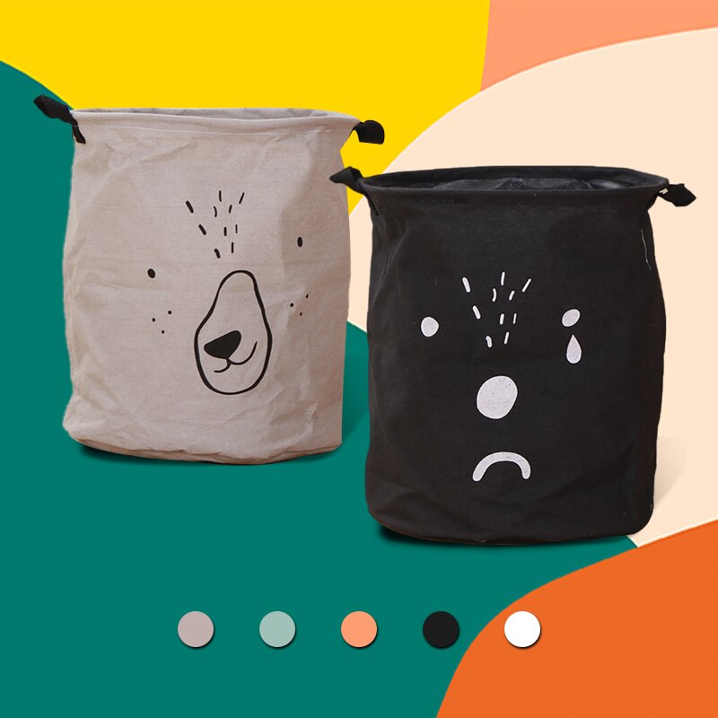 Baby Laundry Basket Foldable Toy Storage Bucket Picnic Dirty Clothes Basket Box Canvas Organizer Laundry Hamper
