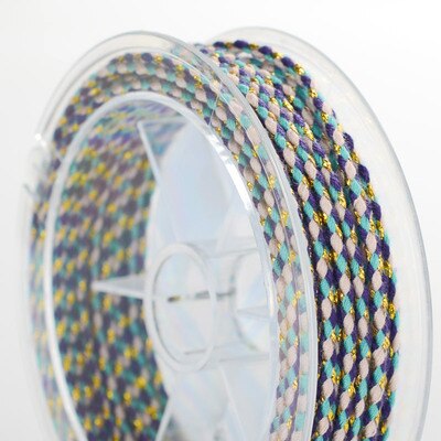 Corde en coton coloré haut de gamme, fil de coton tricolore fait à la main, bricolage, corde de Bracelet tressée à la main, 2MM: 08