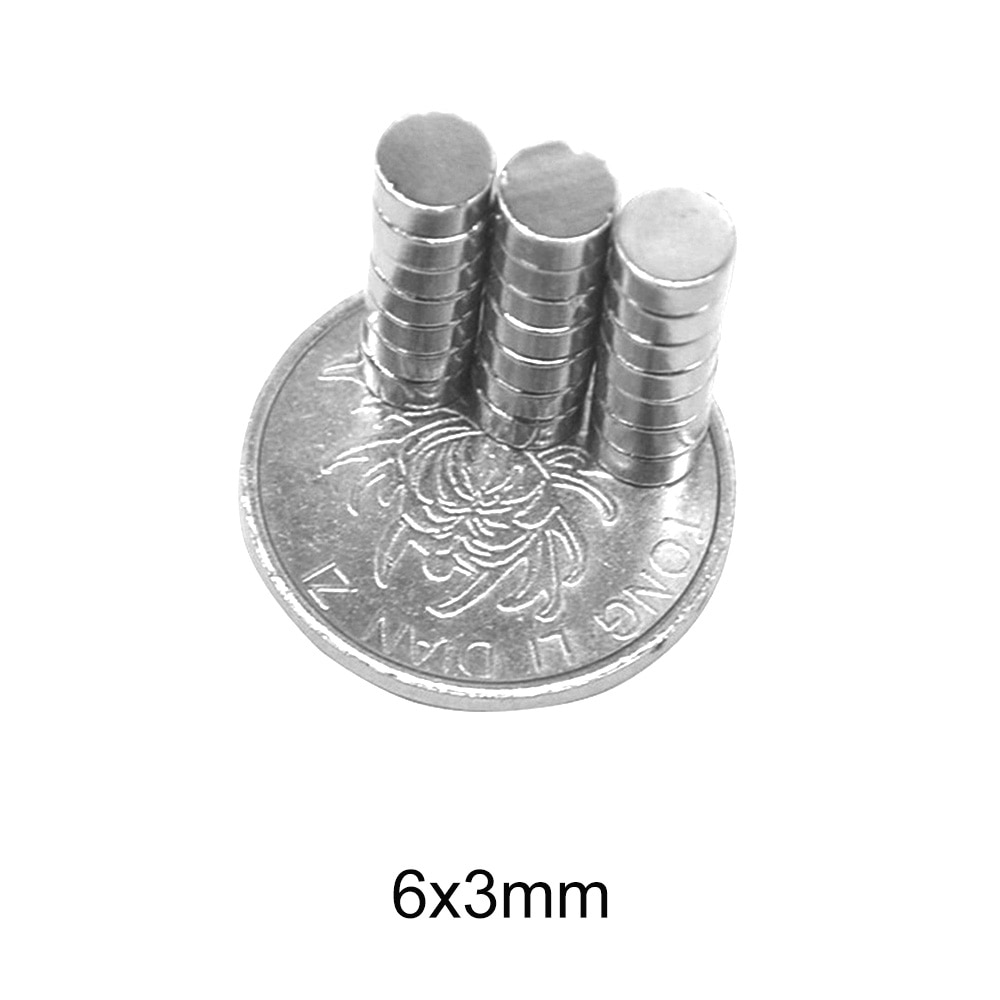20 ~ 600Pcs 6X3 Disc Bulk Vel Neodymium Magneet Disc 6Mm X 3 Mm Kleine Ronde krachtige Magneet 6X3Mm Zeldzame Aarde Magneten Sterke 6*3 Mm